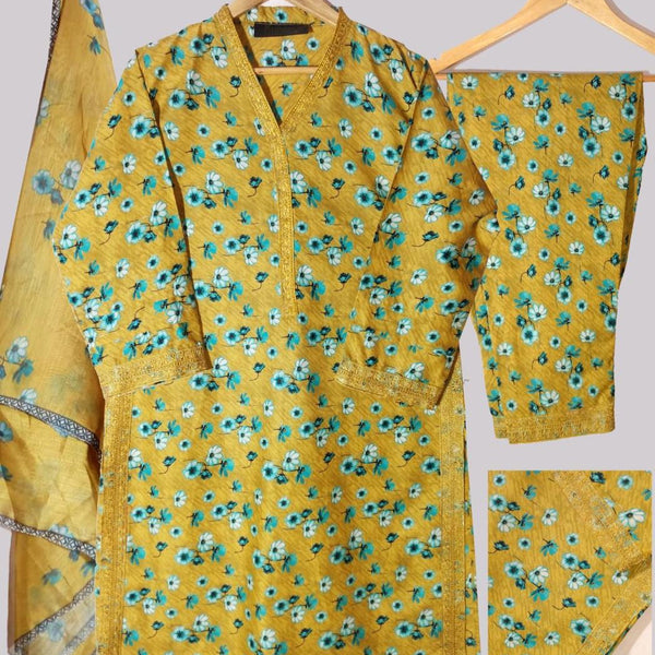 PREMIUM LAWN 3D PRINTED 3 PCS