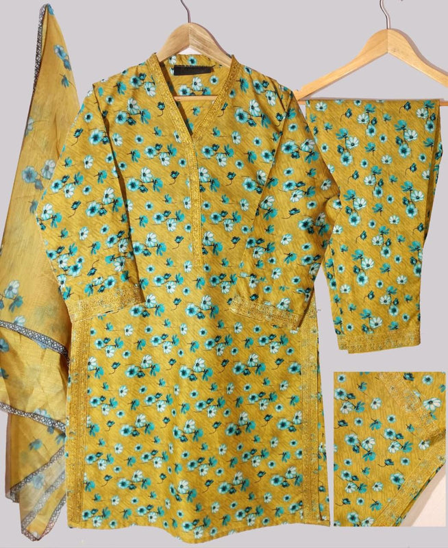 PREMIUM LAWN 3D PRINTED 3 PCS