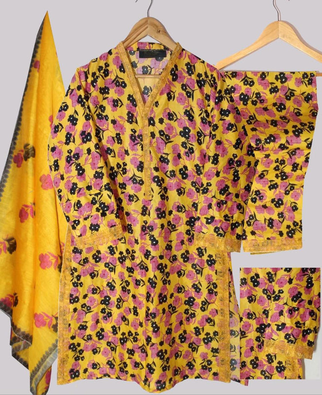 PREMIUM LAWN 3D PRINTED 3 PCS