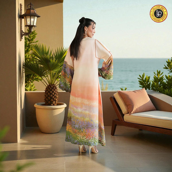 Fusion Luxury Passu Keran – 3 Piece Long Gown Suit