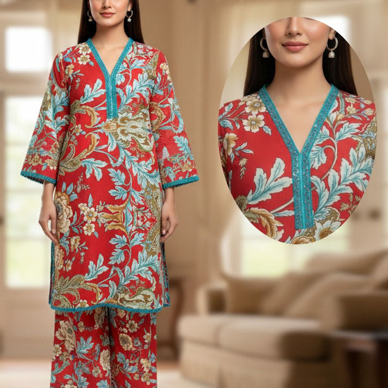 Fusion Premium KHADDAR Co-Ords Set Embroidred – Crystal Khaddar (Winter Chapter Edition)