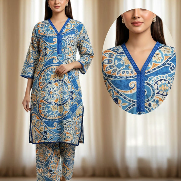 Fusion Premium KHADDAR Co-Ords Set Embroidred – Crystal Khaddar (Winter Chapter Edition)