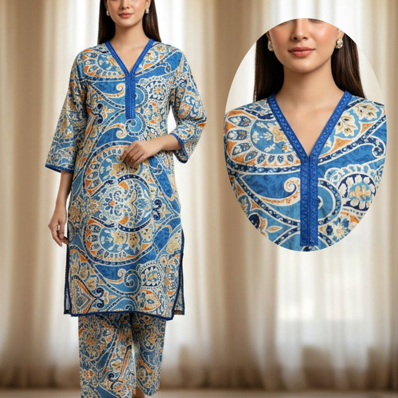 Fusion Premium KHADDAR Co-Ords Set Embroidred – Crystal Khaddar (Winter Chapter Edition)