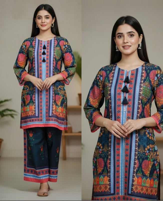 Fusion Premium KHADDAR Co-Ords Set – Crystal Khaddar (Winter Chapter Edition)