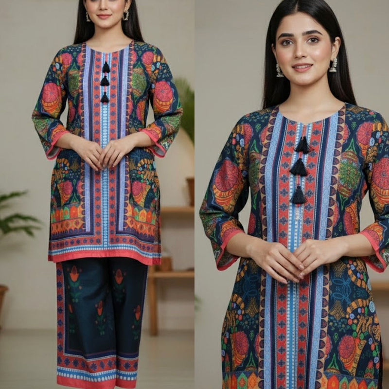 Fusion Premium KHADDAR Co-Ords Set – Crystal Khaddar (Winter Chapter Edition)