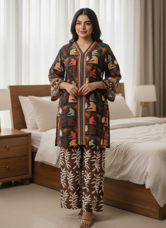 Fusion Premium KHADDAR Co-Ords Set – Crystal Khaddar (Winter Chapter Edition)