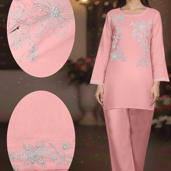 FUBOR PEARLS HANDWORKED EMBROIDERED 2-PCS SUIT