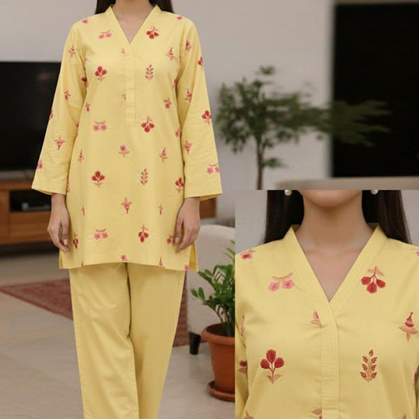 FUBAR SOLIDS EMB 2-PCS SUIT | Price 2399/- Stitched co ords