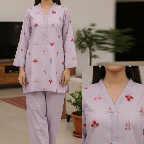 FUBAR SOLIDS EMB 2-PCS SUIT | Price 2399/- Stitched co ords