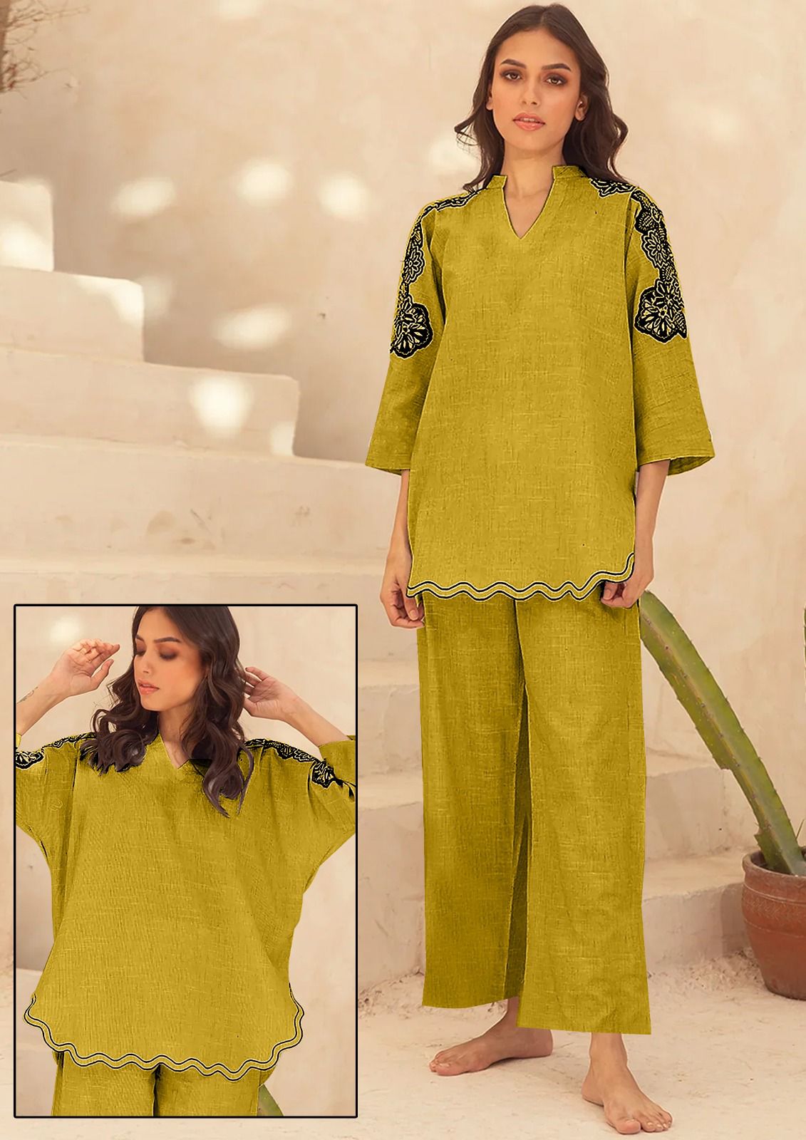 ✨ WAVE CUT EMB – 2 PIECE SUIT