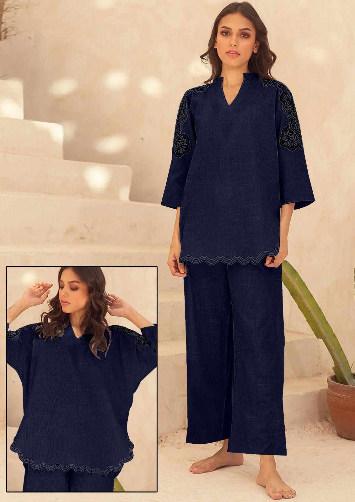 ✨ WAVE CUT EMB – 2 PIECE SUIT