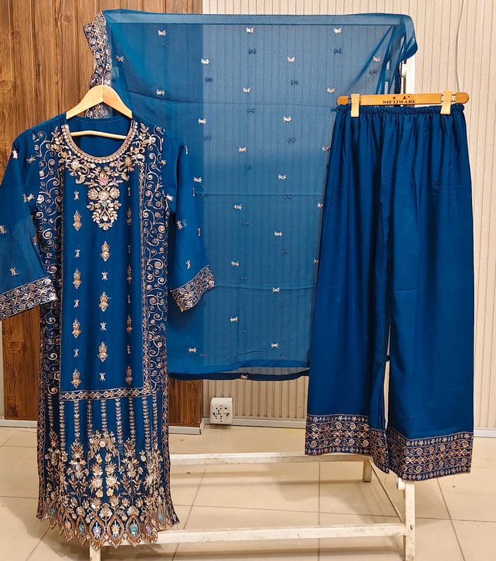Fancy Formal Handwork 3-Piece Suit Fancy 001 zinc