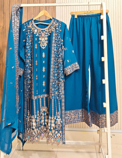 Fancy Formal Handwork 3-Piece Suit Fancy 001 zinc