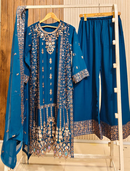 Fancy Formal Handwork 3-Piece Suit Fancy 001 zinc