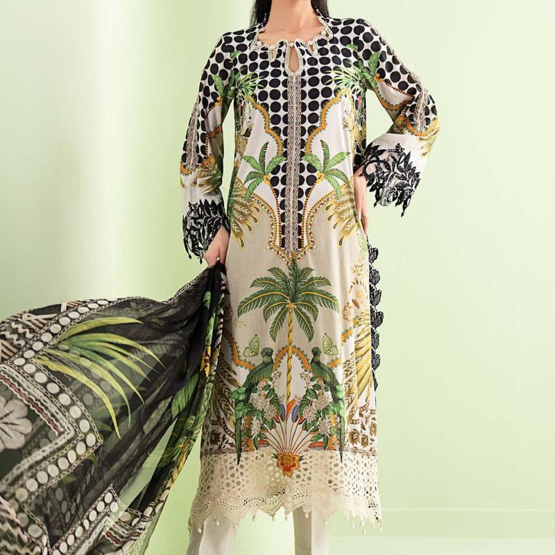 Maria B Inspired Luxury 2-Piece Suit – Long Shirt || PRICE 3499/- SL00249