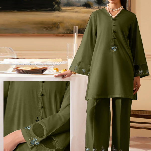 FANINO Embroidered 2-Piece Suit with Organza Sleeves ✨