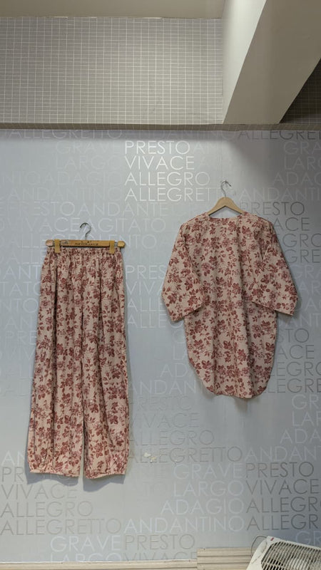 PRINTED 2 PCS SUIT WITH BALLOON PANTS ✨💛