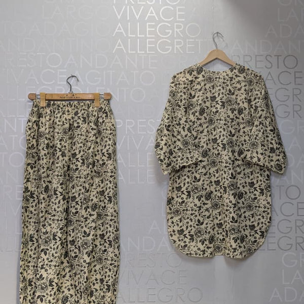PRINTED 2 PCS SUIT WITH BALLOON PANTS ✨💛