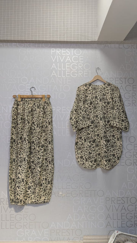 PRINTED 2 PCS SUIT WITH BALLOON PANTS ✨💛