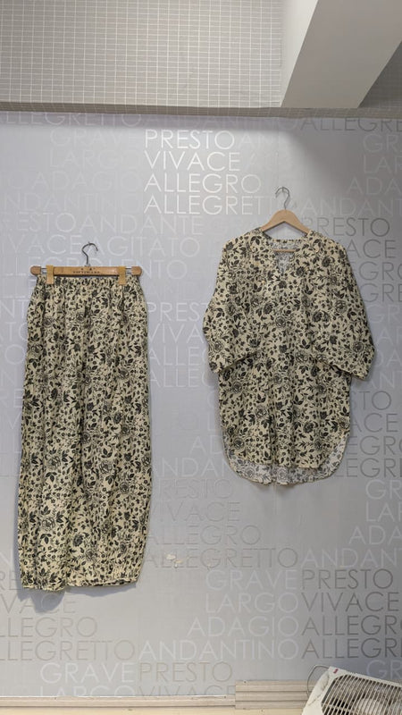 PRINTED 2 PCS SUIT WITH BALLOON PANTS ✨💛
