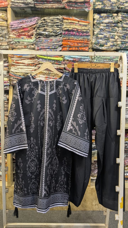 FARSHI SHALWAR SERIES – BLACK & WHITE EDITION 🖤🤍