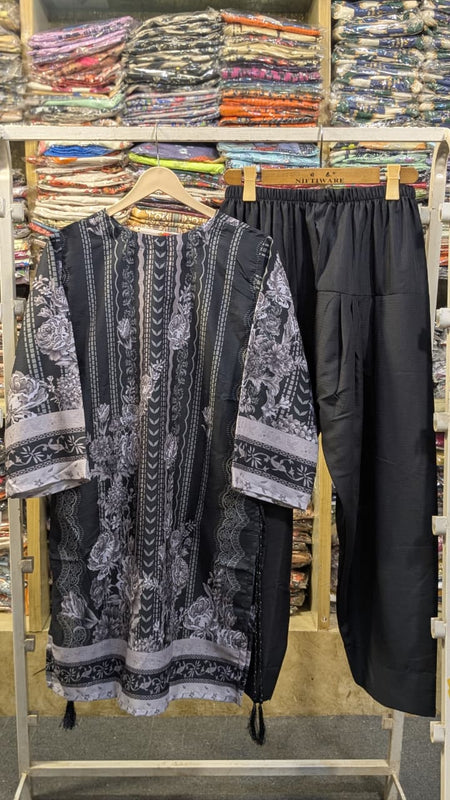 FARSHI SHALWAR SERIES – BLACK & WHITE EDITION 🖤🤍