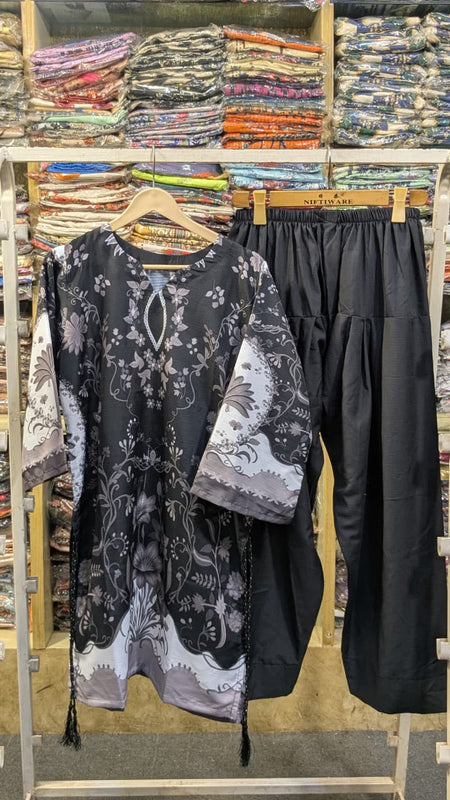FARSHI SHALWAR SERIES – BLACK & WHITE EDITION 🖤🤍