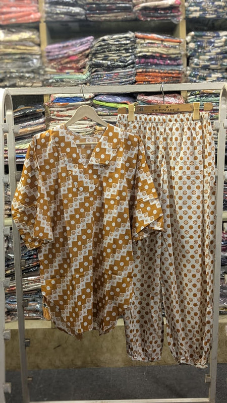 PRINTED 2 PCS SUIT WITH BALLOON PANTS ✨💛