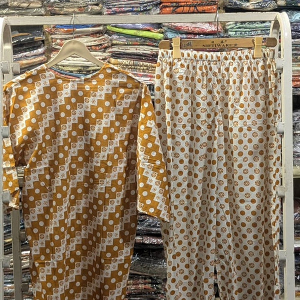 PRINTED 2 PCS SUIT WITH BALLOON PANTS ✨💛