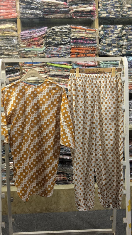 PRINTED 2 PCS SUIT WITH BALLOON PANTS ✨💛