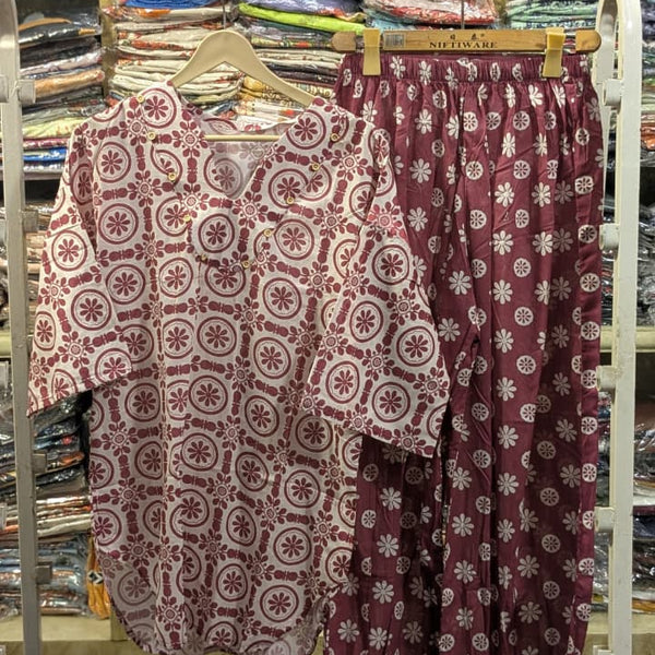 PRINTED 2 PCS SUIT WITH BALLOON PANTS ✨💛