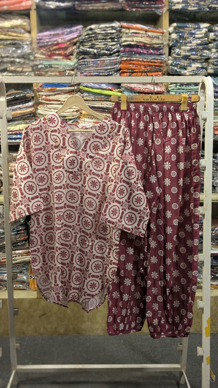 PRINTED 2 PCS SUIT WITH BALLOON PANTS ✨💛