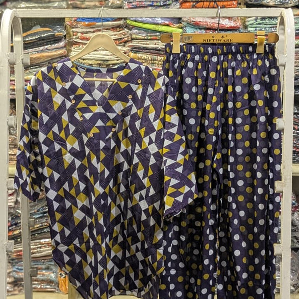 PRINTED 2 PCS SUIT WITH BALLOON PANTS ✨💛