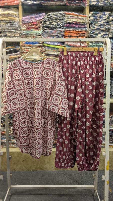 PRINTED 2 PCS SUIT WITH BALLOON PANTS ✨💛