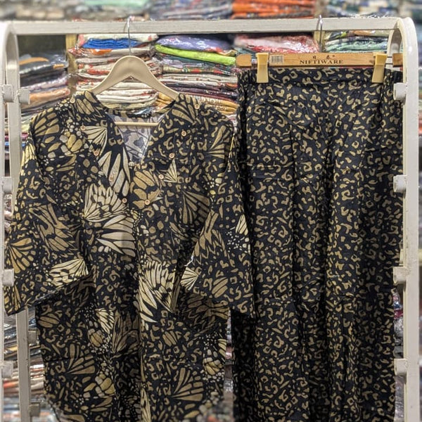 PRINTED 2 PCS SUIT WITH BALLOON PANTS ✨💛
