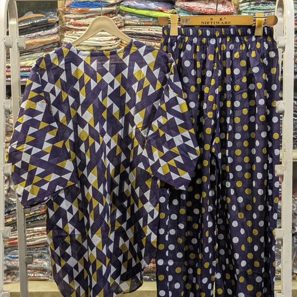 PRINTED 2 PCS SUIT WITH BALLOON PANTS ✨💛