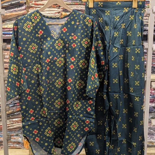 PRINTED 2 PCS SUIT WITH BALLOON PANTS ✨💛