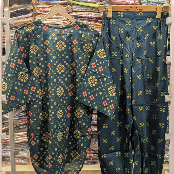 PRINTED 2 PCS SUIT WITH BALLOON PANTS ✨💛