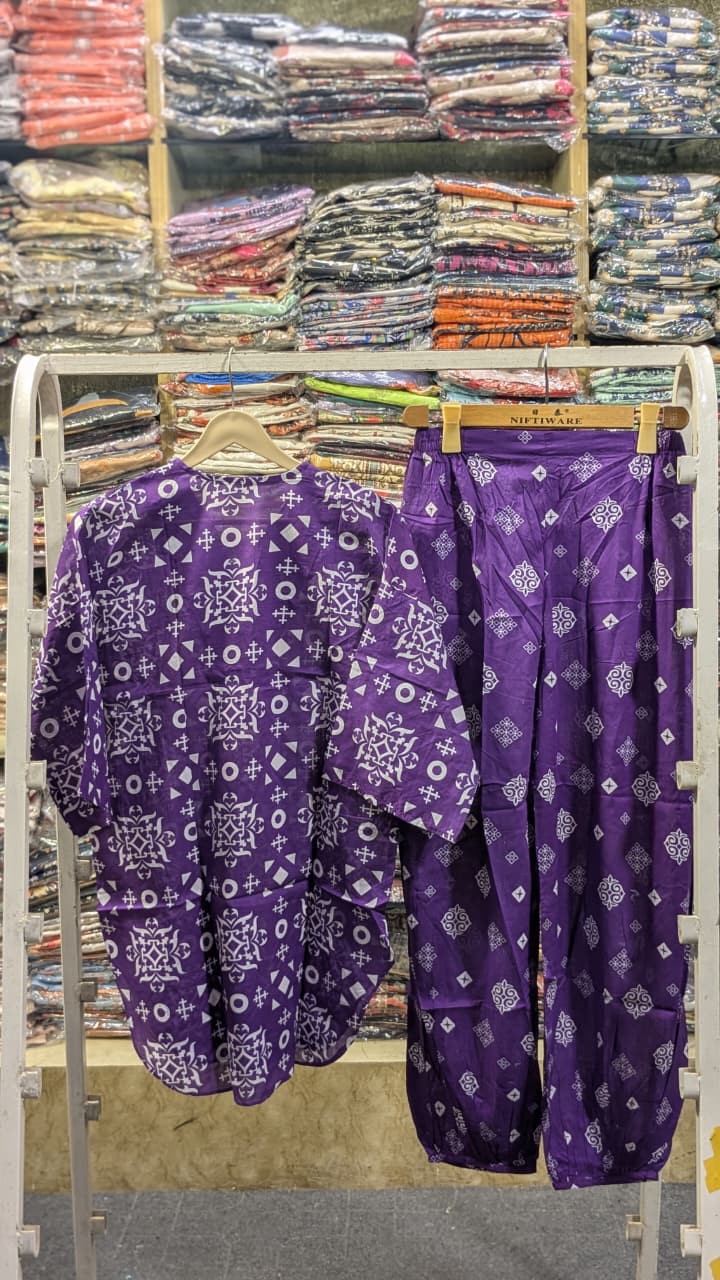 PRINTED 2 PCS SUIT WITH BALLOON PANTS ✨💛