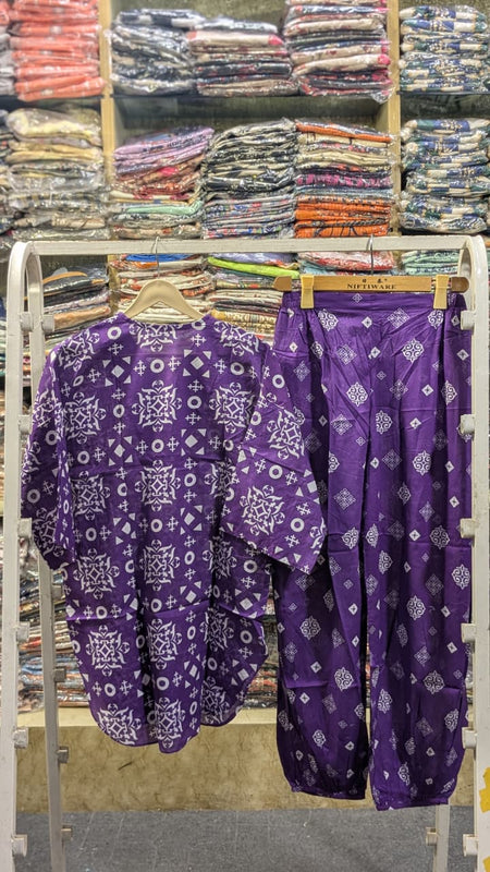 PRINTED 2 PCS SUIT WITH BALLOON PANTS ✨💛