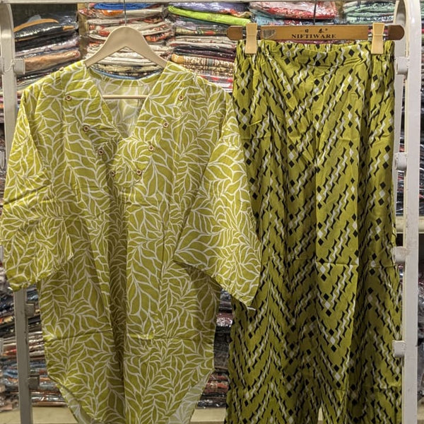 PRINTED 2 PCS SUIT WITH BALLOON PANTS ✨💛