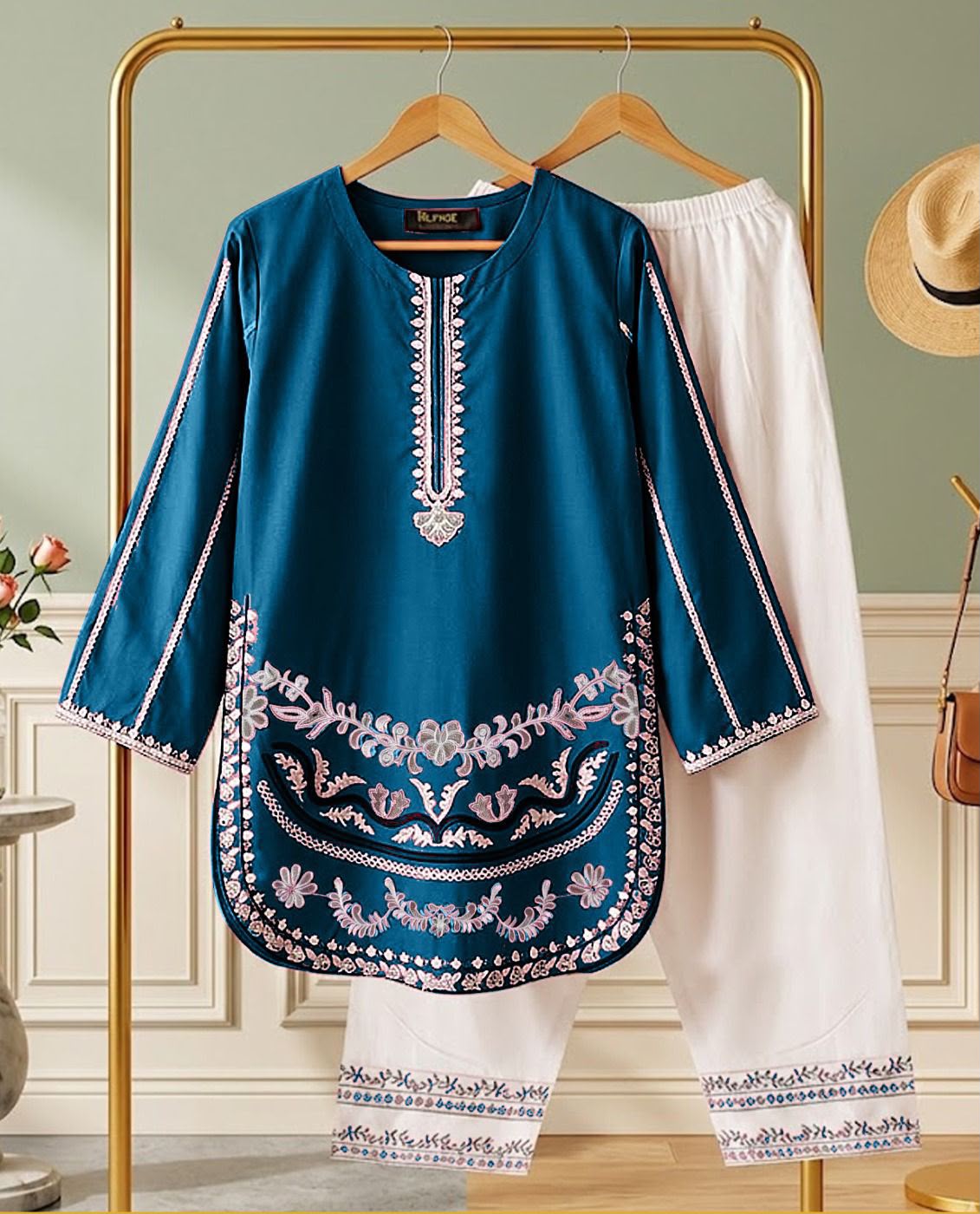 ZETRO FARSHI EMB 2 PCS SUIT