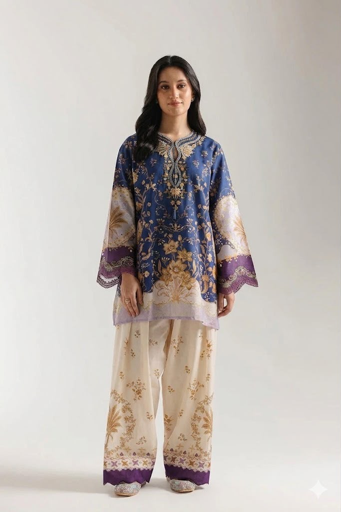 MUZANG FARSHI (Ethnic Inspired) ✨ 2 Piece Embroidered Suit