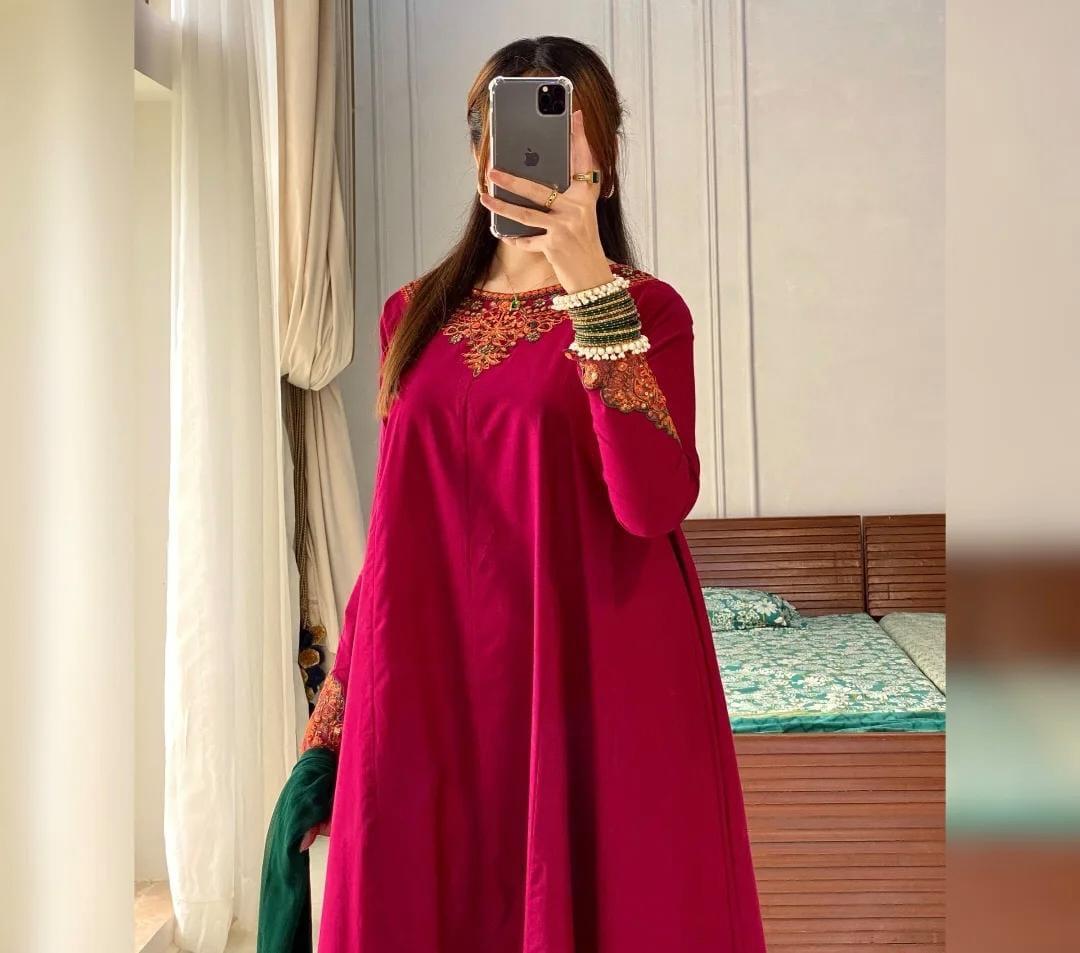 NAQOOSH Inspired Long Length Maxi – 3 Piece Semi Formal Suit