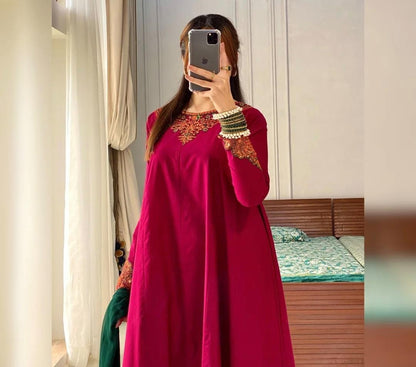NAQOOSH Inspired Long Length Maxi – 3 Piece Semi Formal Suit