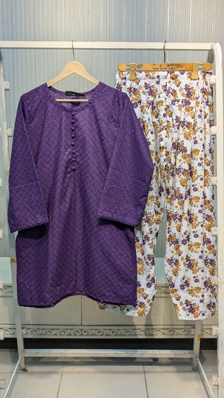 MUZANG BASIC CHIKANKARI – 2 Piece Suit ✨