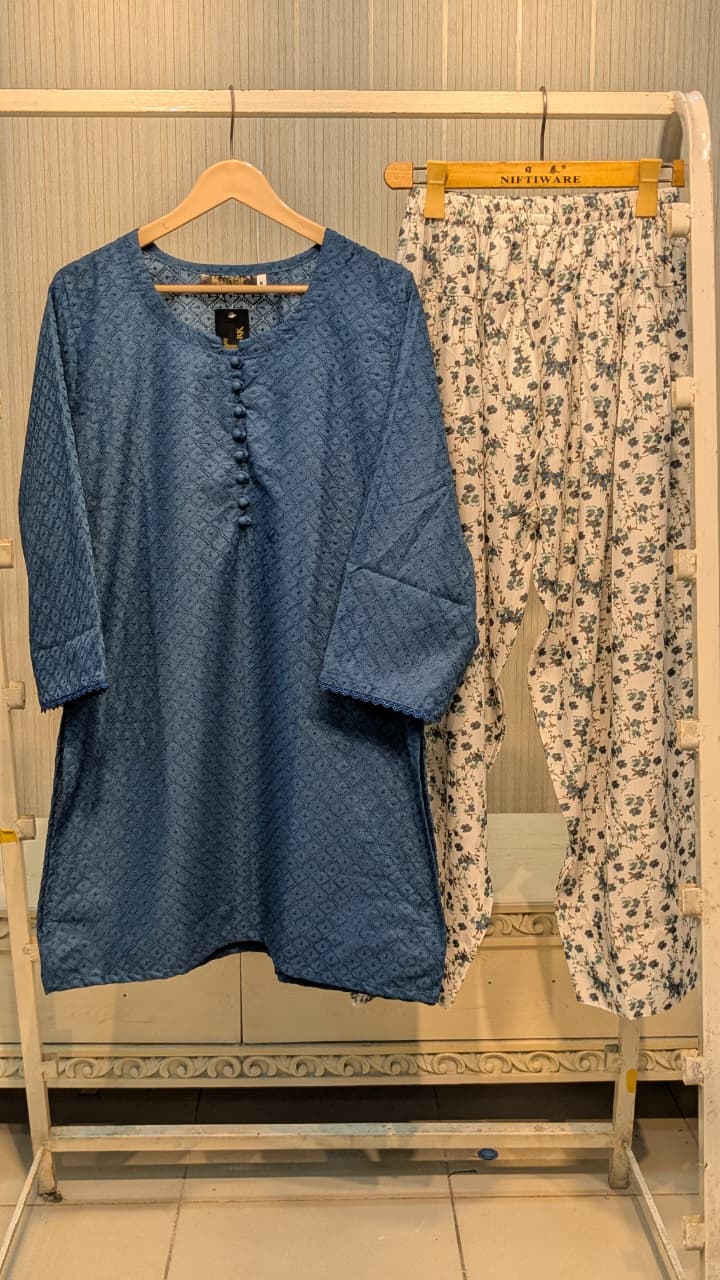 MUZANG BASIC CHIKANKARI – 2 Piece Suit ✨