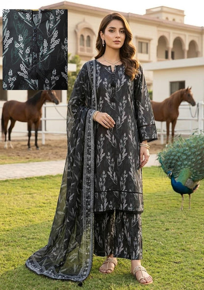 Zebaish Premium Lawn 3 Piece Suit ✨