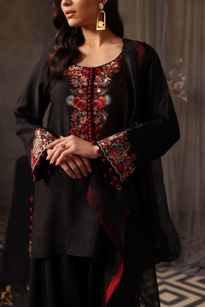Inspired (Coco by Zara Shahjahan) – Liya Emb 3 Piece Shalwar Suit