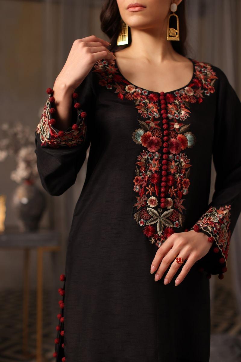 Inspired (Coco by Zara Shahjahan) – Liya Emb 3 Piece Shalwar Suit